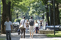 Studierende auf dem Campus